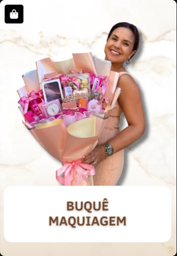 Buquê Maquiagem — imagem real enviada do acervo Doceflorismo